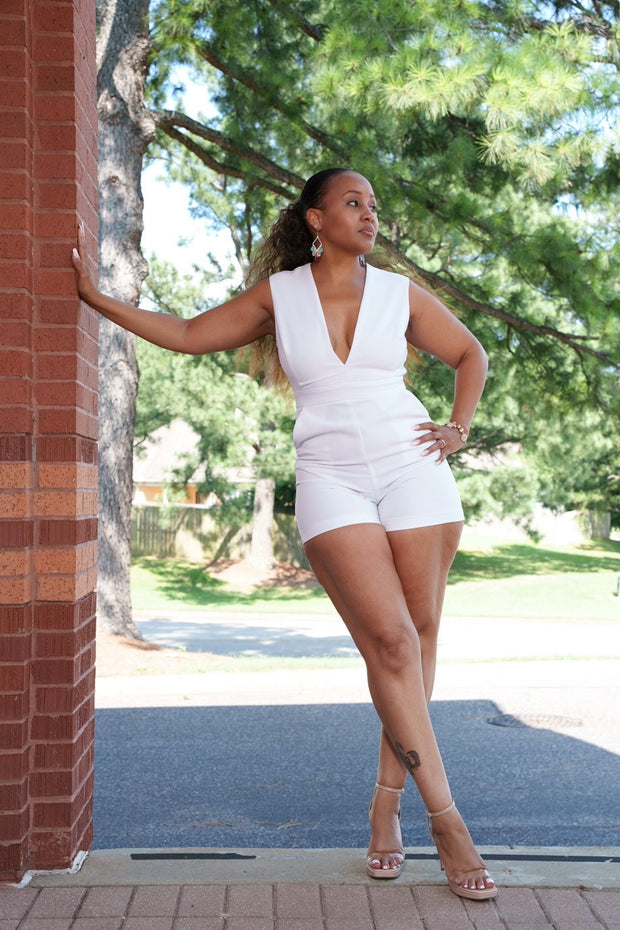 Ready To Romp Romper (White)