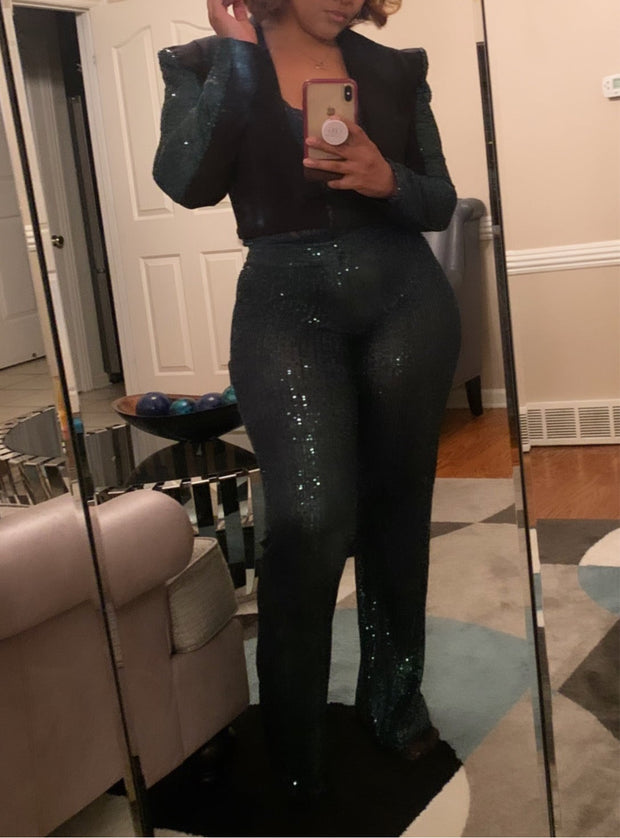 Down To Funk Sequin Pants (Green)
